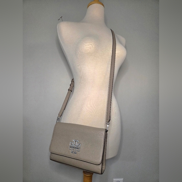 Tory Burch Britten Crossbody In French Gray - Picture 8 of 8
